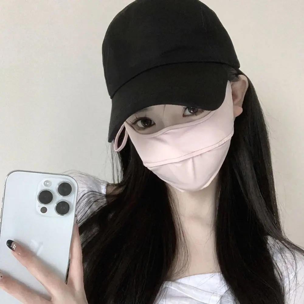 Fashion Nylon Sunscreen Mask Breathable Anti-UV Ice Silk Mask Anti-sun Mask Gift