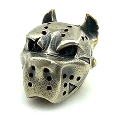 White Brass Dog Head Knife Beads, Outdoor DIY Tools, EDC High Quality, Animal Style Lanyard Pendants, Key Rings Accessories