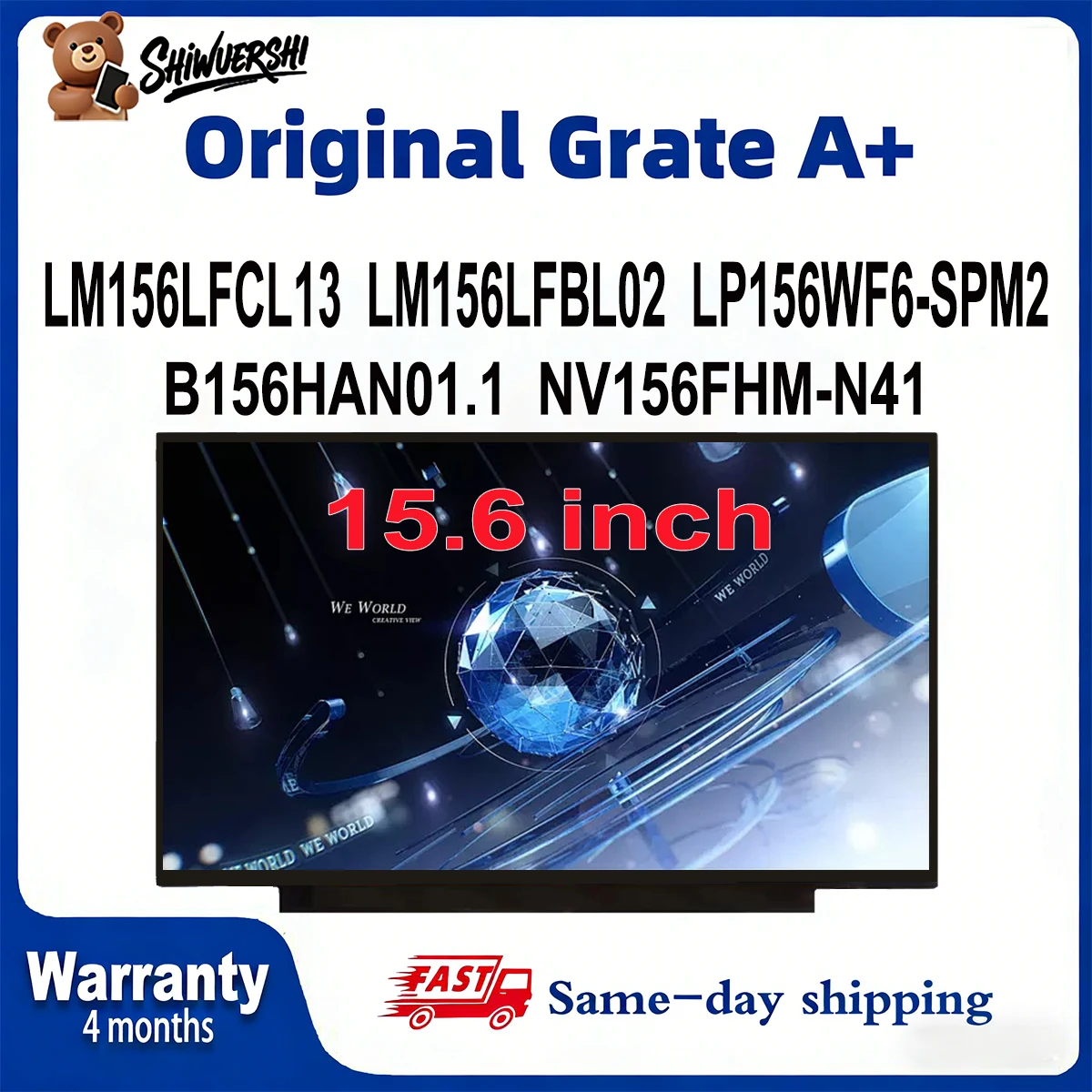 

Wholesale 15.6" Laptop Lcd Screen Monitor Panel Slim LM156LFCL13 LM156LFBL02 LP156WF6 SPM2 B156HAN01.1 NV156FHM N41