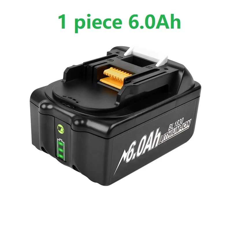 18V Akku 6Ah für Makita mit LED-Lithium-Ionen-Ersatz LXT BL1860B BL1860 BL1850 für wiederaufladbare Elektrowerkzeug-Akkus von Makita