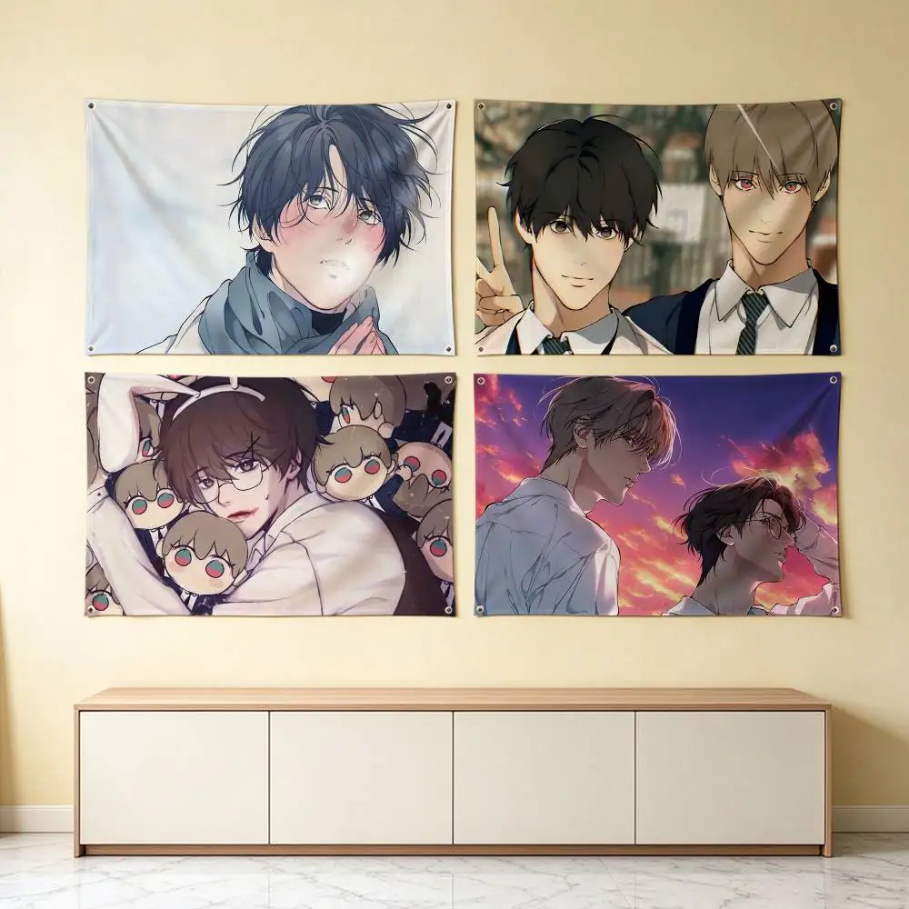 Lost in the Cloud M-Manga  Flags Wall Hanging Tapestry Outdoor Garage Room Decorative flag Background Blanket