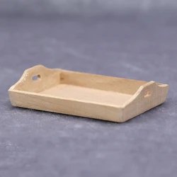 1/12 Dollhouse Miniature Wooden Plate Simulation Tray Model for Doll House Decor New