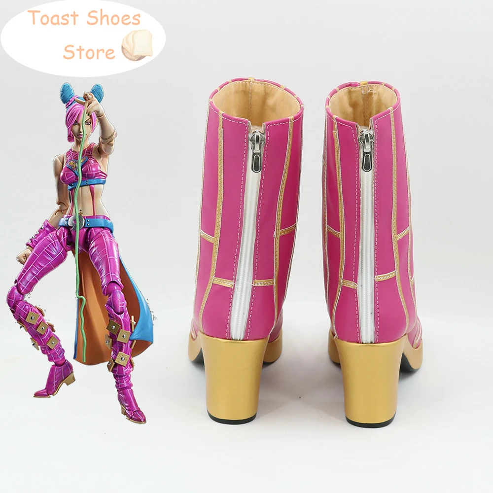 Cujoh Jolyne-Chaussures de Cosplay en Cuir PU pour Halloween, Accessoire de Costume