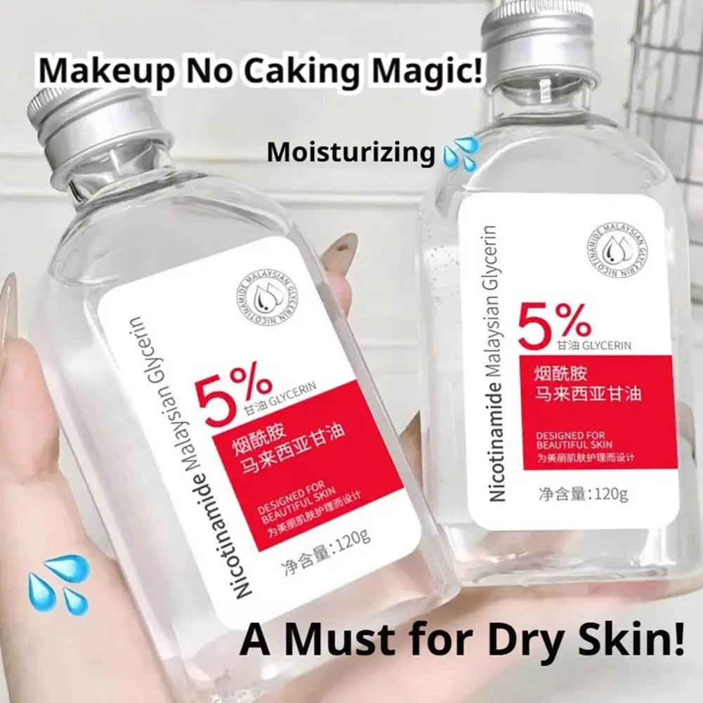 Prebase Facial con Vitamina E y Glicerina de 120 ml, 5% Niacinamida - Sérum Hidratante y Humectante para Piel Seca y Opaca