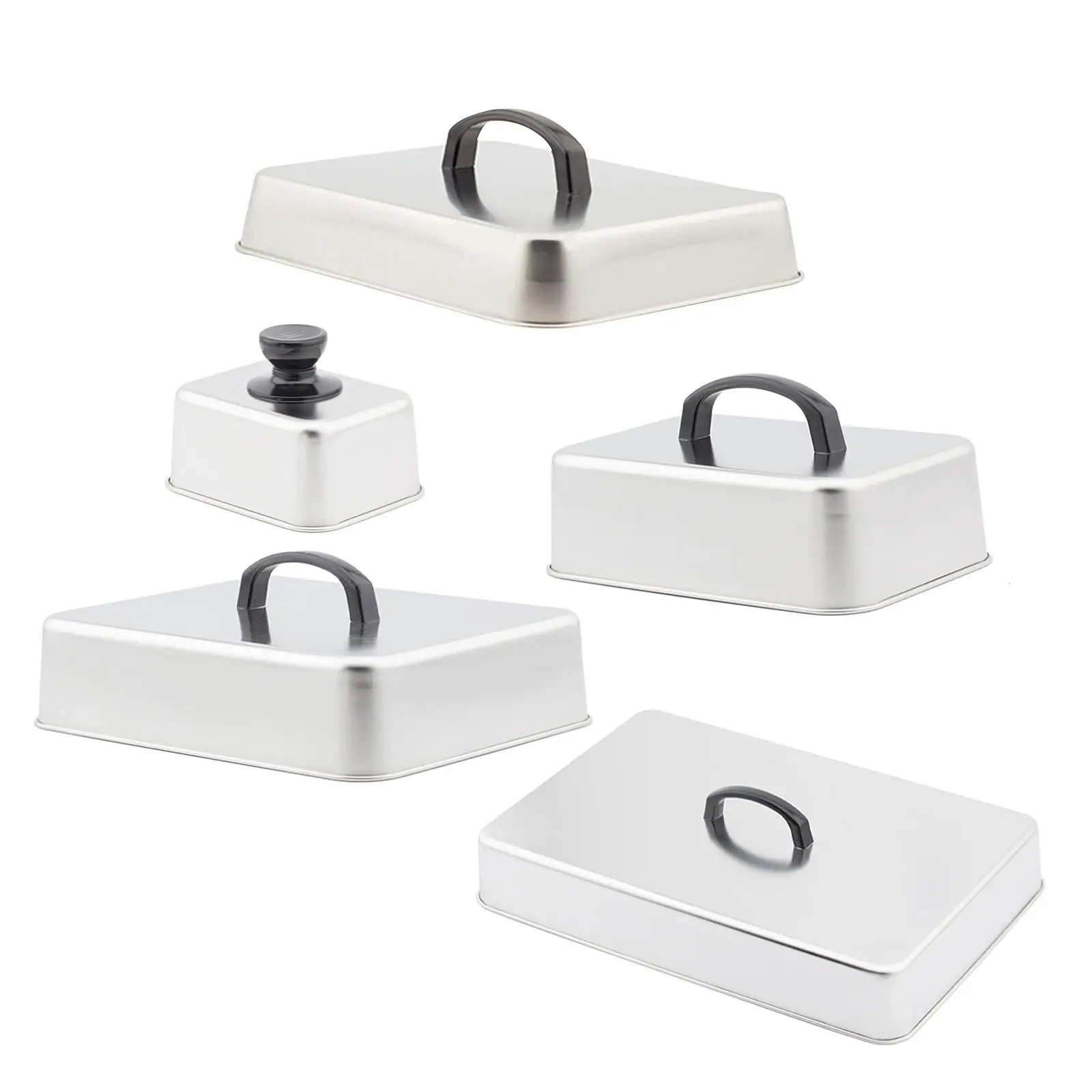 

Grill Lid Cheese Melting Dome Griddle Basting Cover 304 Stainless Steel Steaming Cover Lid for Commercial Hamburger Steaks