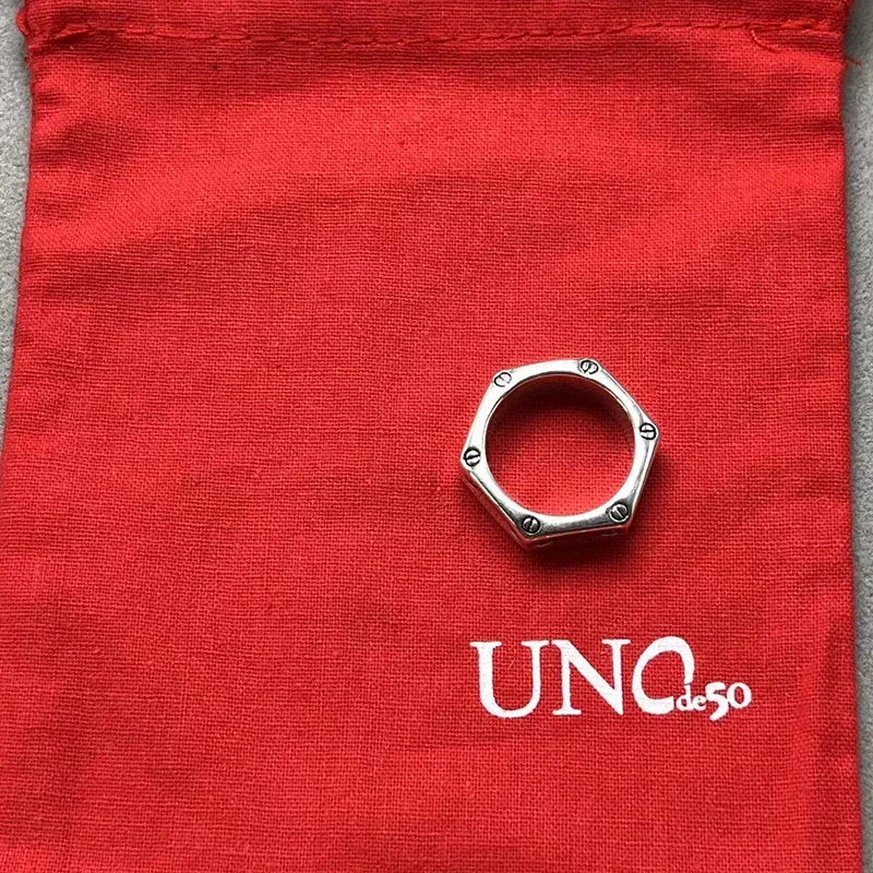 UNode50-anillo exquisito de moda europea y americana para mujer, joyería romántica para vacaciones, bolsa de regalo con bolsa, 2023