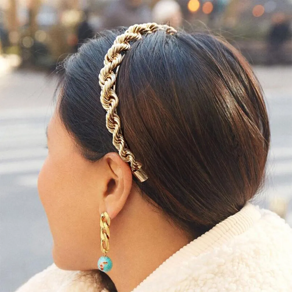 Women's Metal Hair Hoop - Delicate Crafted Exquisite Bridal Hair Accessory for Valentine's Day, Birthday & Party