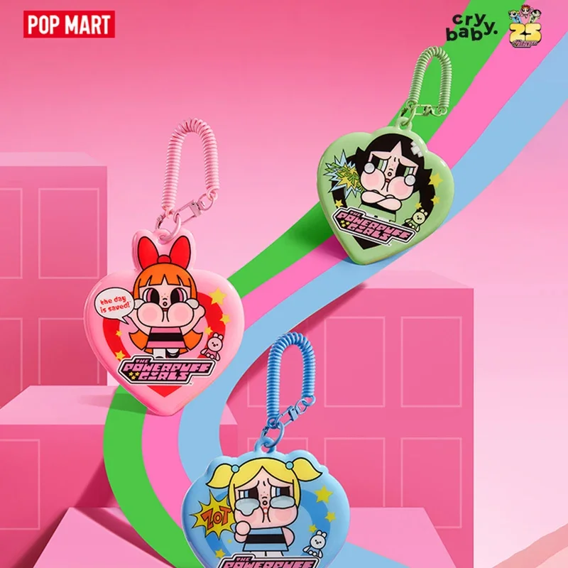 POPMART CRYBABY X De Powerpuff Girls Serie Kaart Mouw Blind Box Mystery Box Guess Bag Speelgoed Pop Anime Figuur Desktop Ornamenten