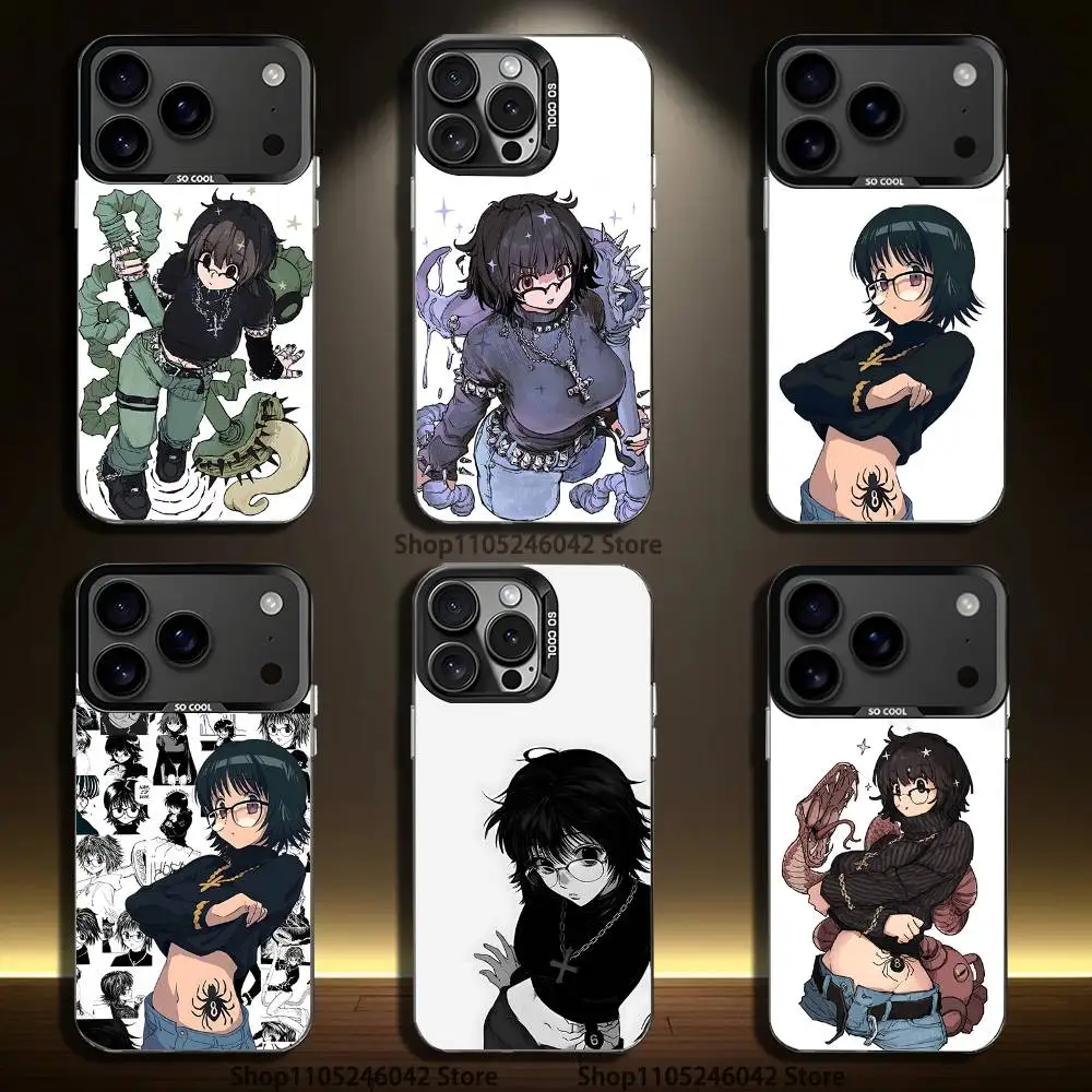 

H-HunterS S-ShizukuS Black Matte Shockproof CoverPhone Case For iPhone 17,16,15,14,13,12,11,Pro,Max,Plus