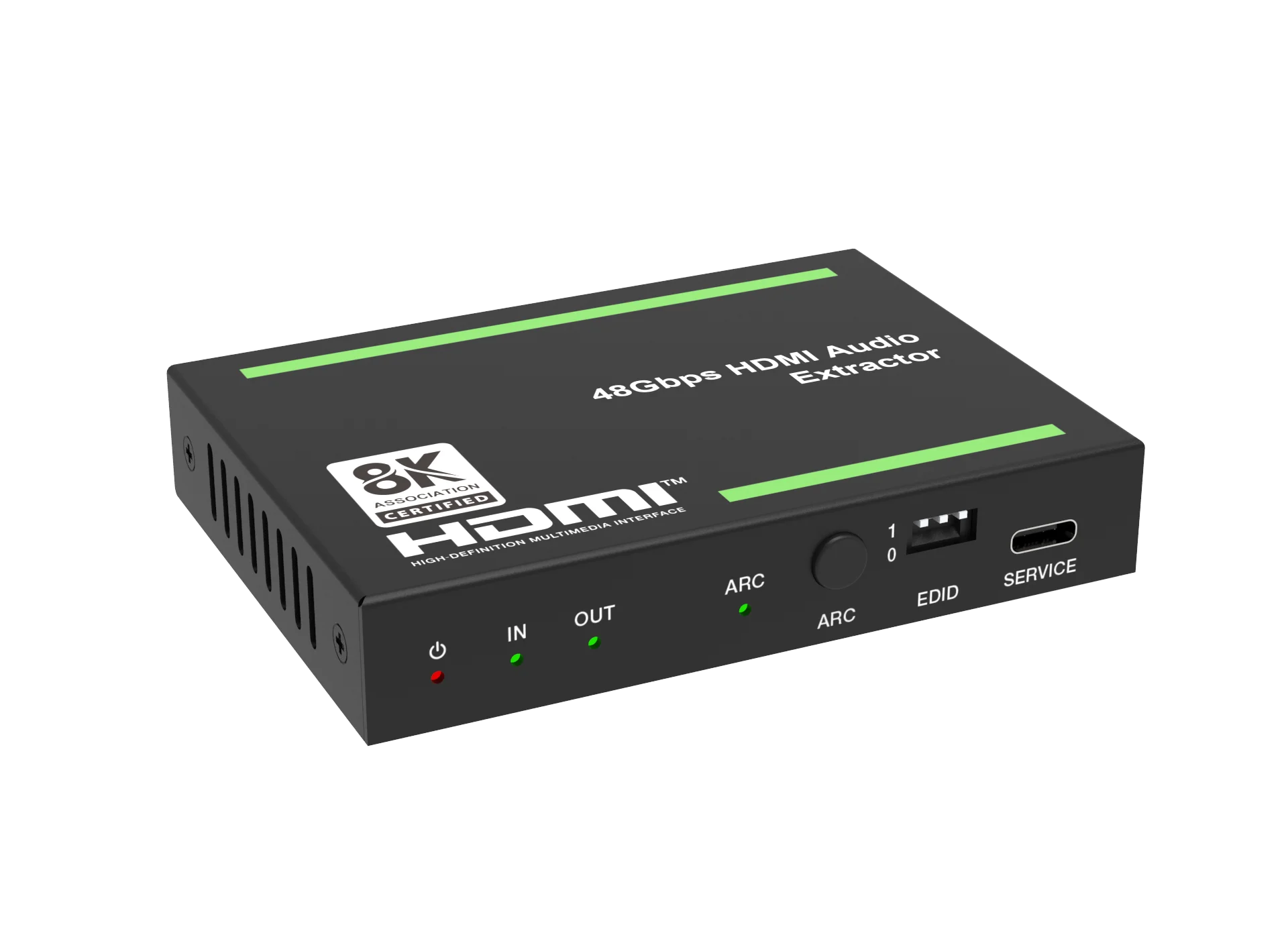 8K HDMI 1 in 1 out Audio Extractor 8K60Hz 4K120Hz ARC Audio DeEmbedder SPDIF Optical 3.5mm L/R Output HDR Dolby Vision VRR ALLM