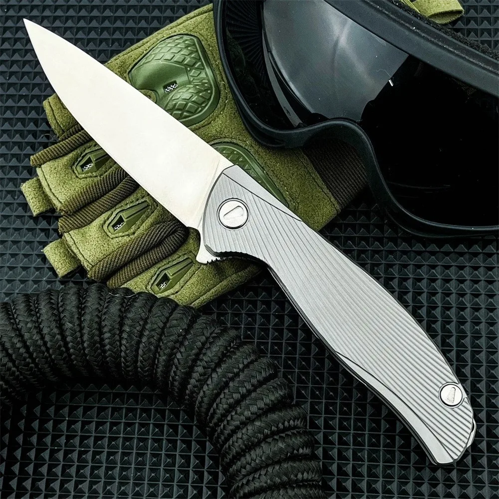 

F95 Icebreaker Outdoor EDC Folding Knife D2 Steel Blade with Titanium Alloy Handle Camping Hunting Jungle Exploration Tool