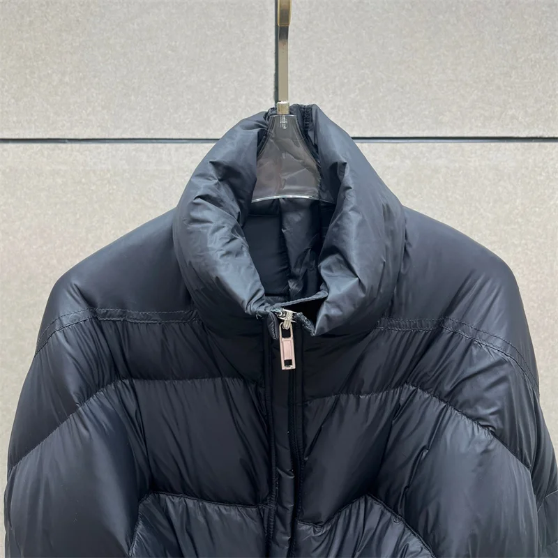 Women's down jacket Winter 2025 new lace up loose high neck women's jacket White duck down filled warm thick coat y2k down coats