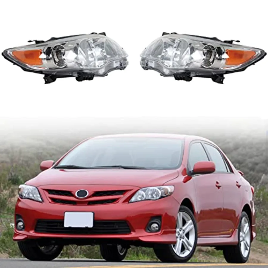 

Front Head Lamps Replacement for 2011 2012 2013 Corolla S L LE CE XLE XRS Projector Headlight Assembly Left Driver Side Pair Pa