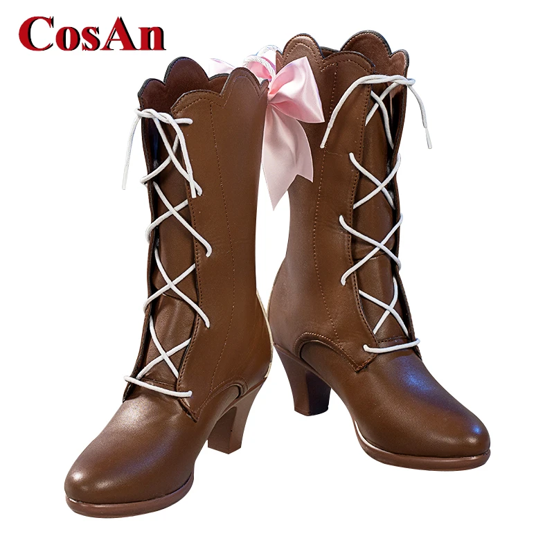 CosAn juego Genshin Impact Kamisato Ayaka, zapatos de Cosplay, tacones altos universales, juego de rol, accesorios usados