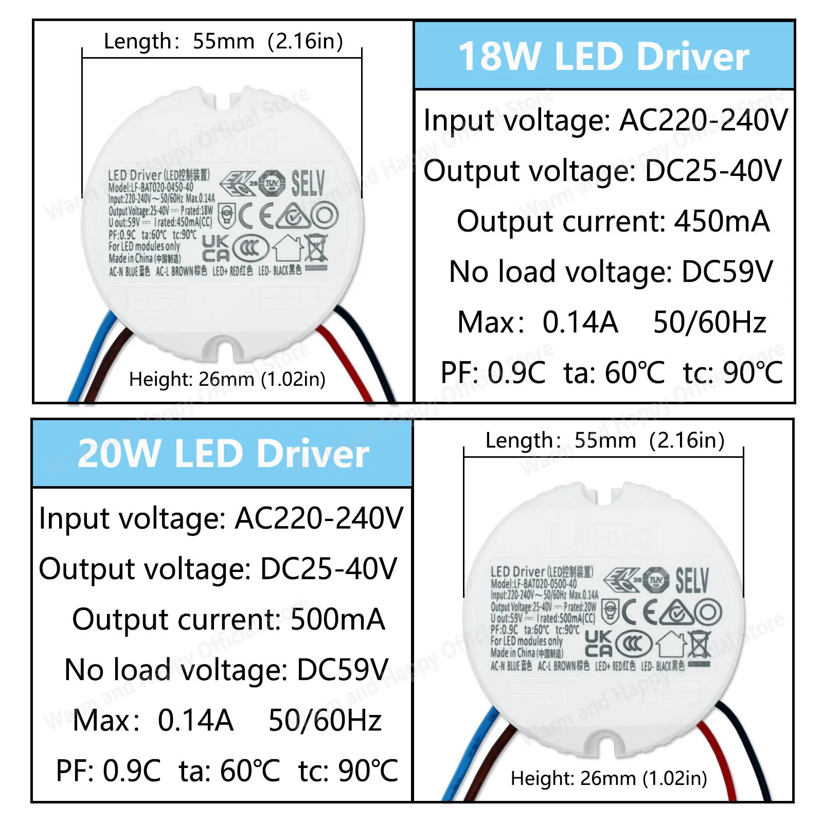LED Dimming Driver high-quality Lifud 10W 12W 18W 20W 24W 28W 30W 39.9W LED Power Supply DC25-40V For Lighting Transformers