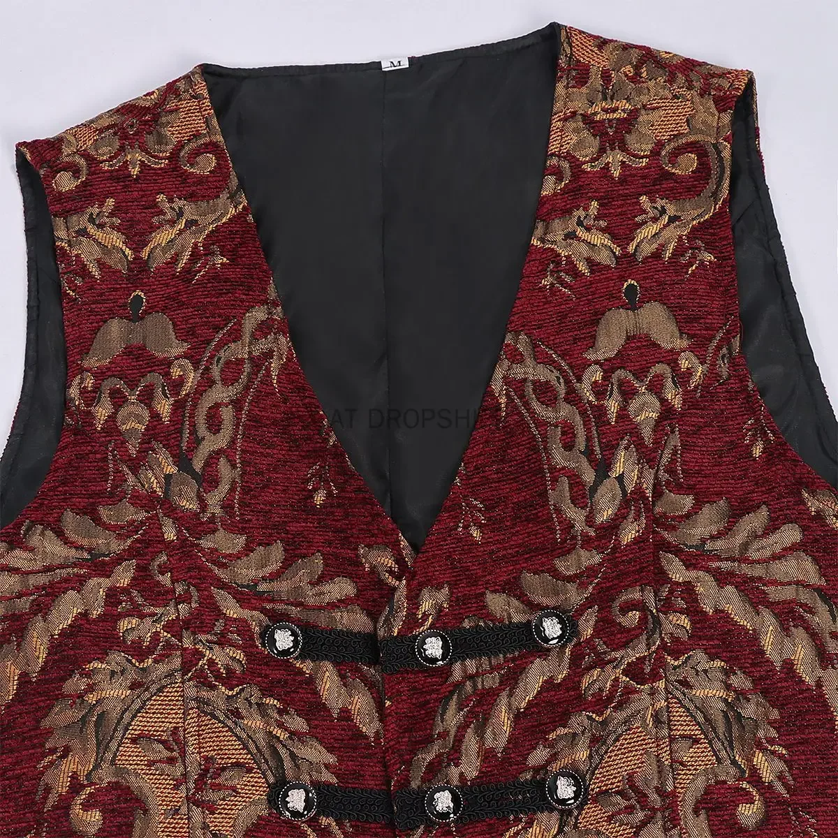 Vintage Adult Medieval British Style Vest Court Gothic Men's Vest Halloween Dance Drama Performance Cosplay Costume view 5
