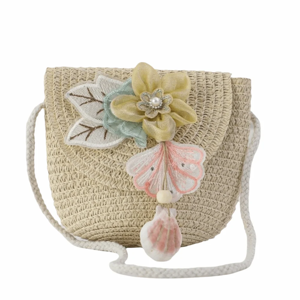 

Diamond Design Crossbody Bags Half Round Shape Small Purse Woven Rattan Bag Handmade Flap Closure Mini Handbag Girls Use