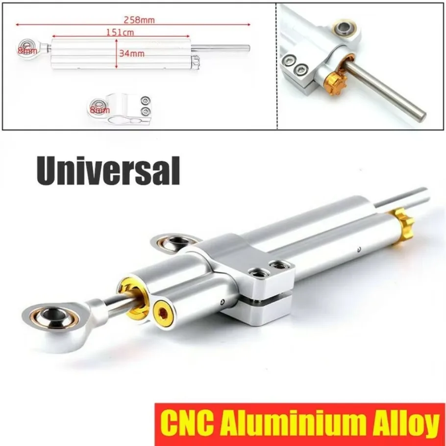 Motorfiets Stuurdemper Lineaire Stabilisator Bar Beugel Voor Scooter Crossmotor 1PC