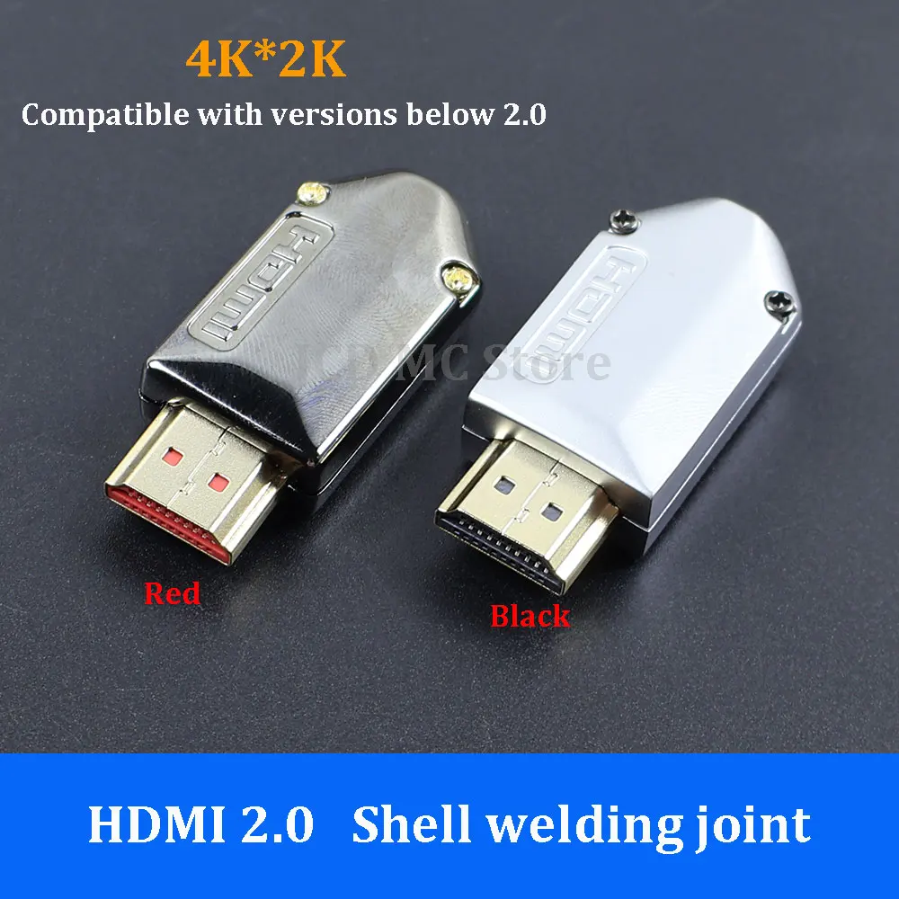 

1PC HDMI 2.0 Connector with Metal Shell DIY HDMI-compatible Welding Plug High Speed HD Data Cable for Computer TV Pure Copper