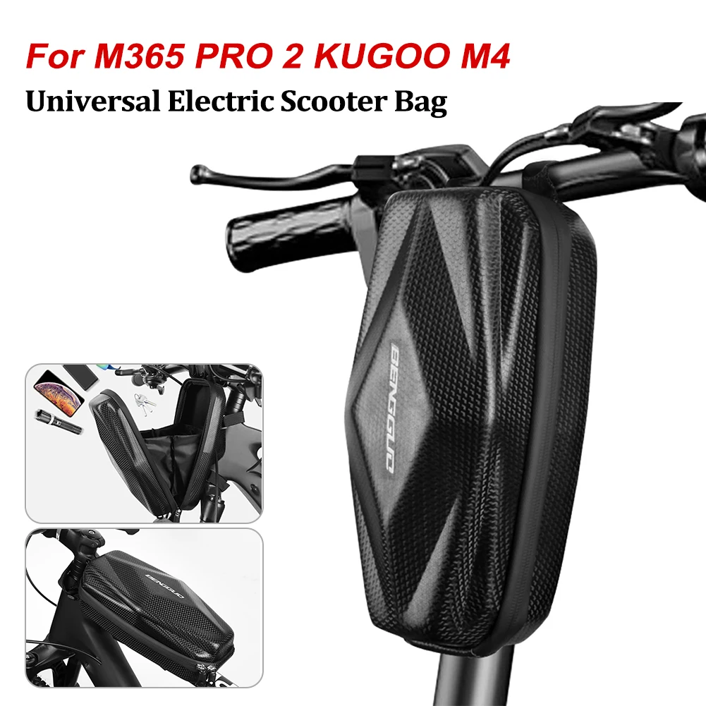 

2L Universal Electric Scooter Bag EVA Hard Shell Waterproof Large Front Storage Bag Reflective for Xiaomi M365 PRO 2 KUGOO M4