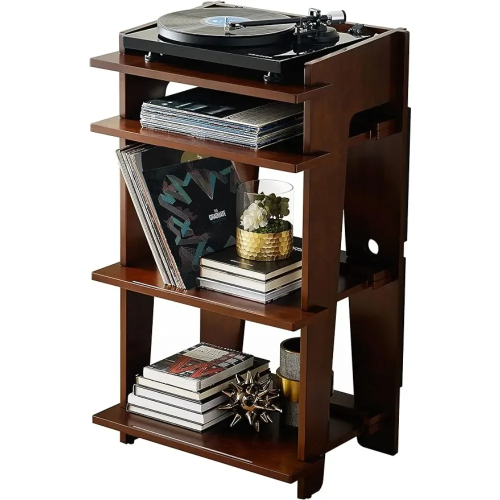 Soho Turntable and Record Stand Racks Cd Shelves Furniture Mahogany Dvd Shelf for Music Cds Box Cd Organizer Rack Vinyl Storage