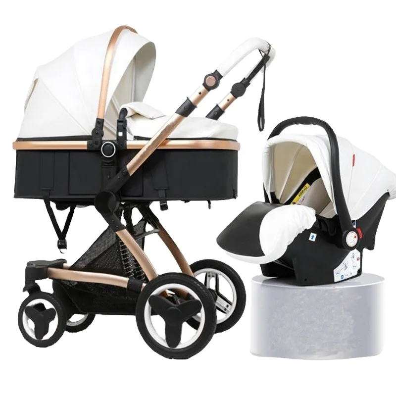 

Lightweight & Comfortable Aluminum Alloy Baby Stroller Foldable & Adjustable Carrier with Fabric Frame Organized Baby Carriage