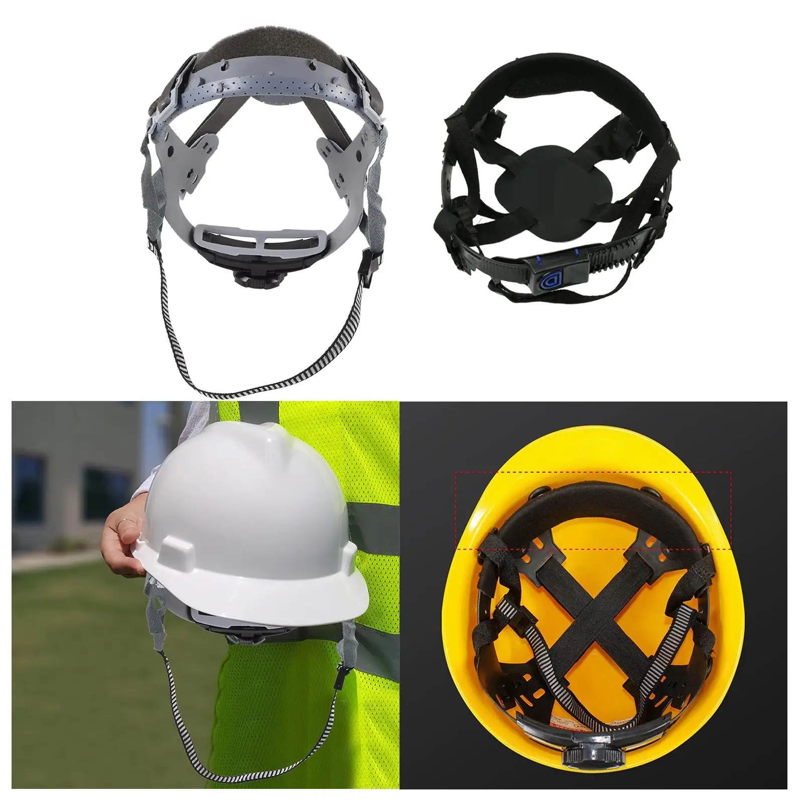 

Hard Hat Replacement Suspension Easy Installation Lightweight Shock Absorbing Breathable Comfortable Construction Hard Hat Liner