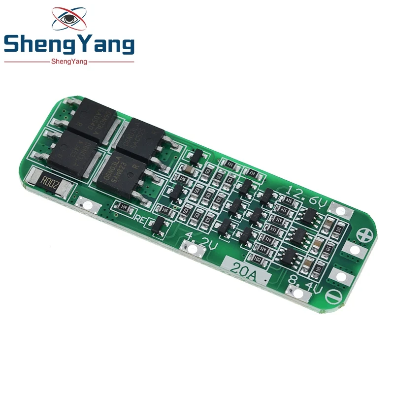 TZT 3S 20A Li-ion Lithium Battery 18650 Charger PCB BMS Protection Board For Drill Motor 12.6V Lipo Cell Module 64x20x3.4mm