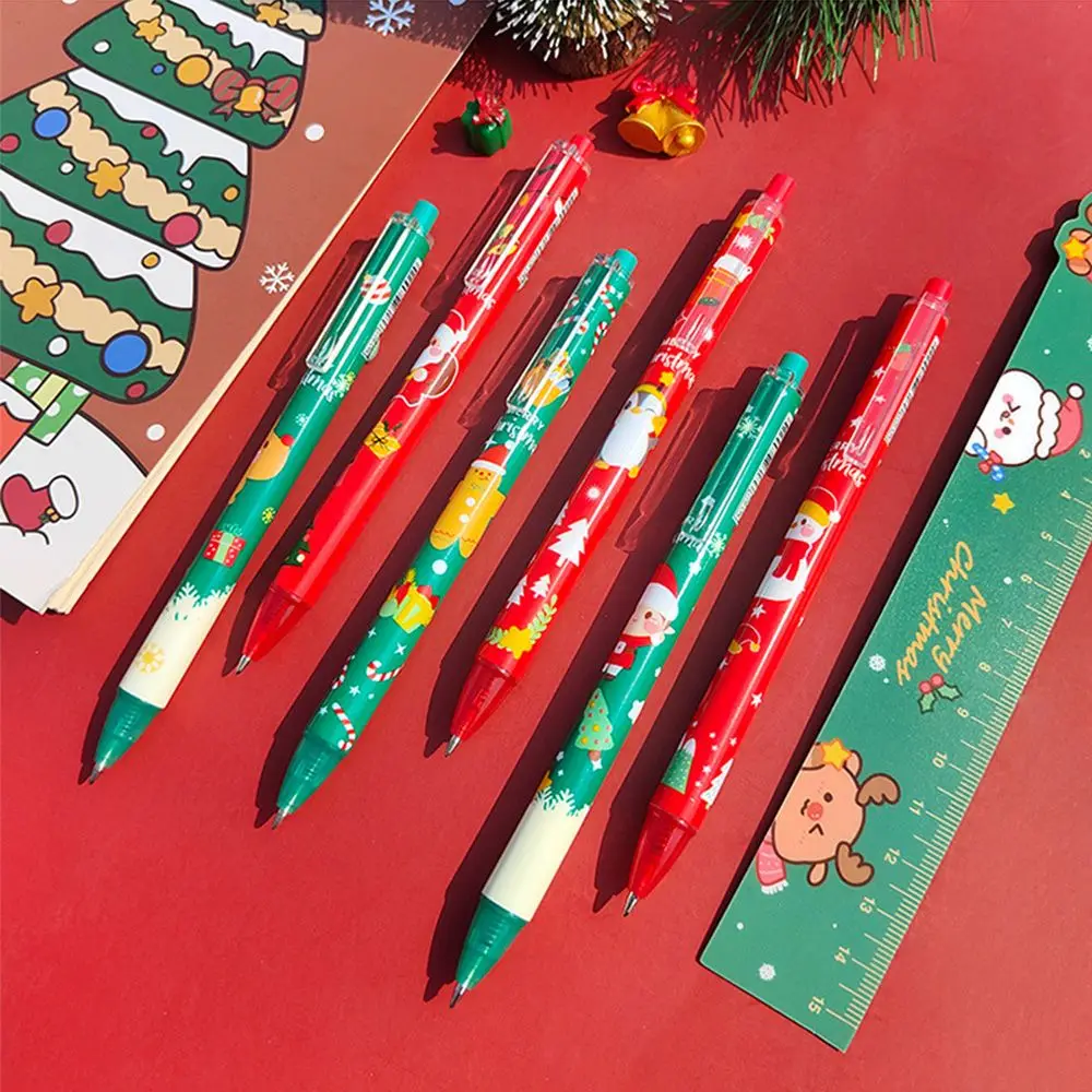 Cartoon Santa Claus Xmas Tree Deer Ballpoint Pen Elementary School Gifts Stationery Merry Christmas Decor Office School Supply