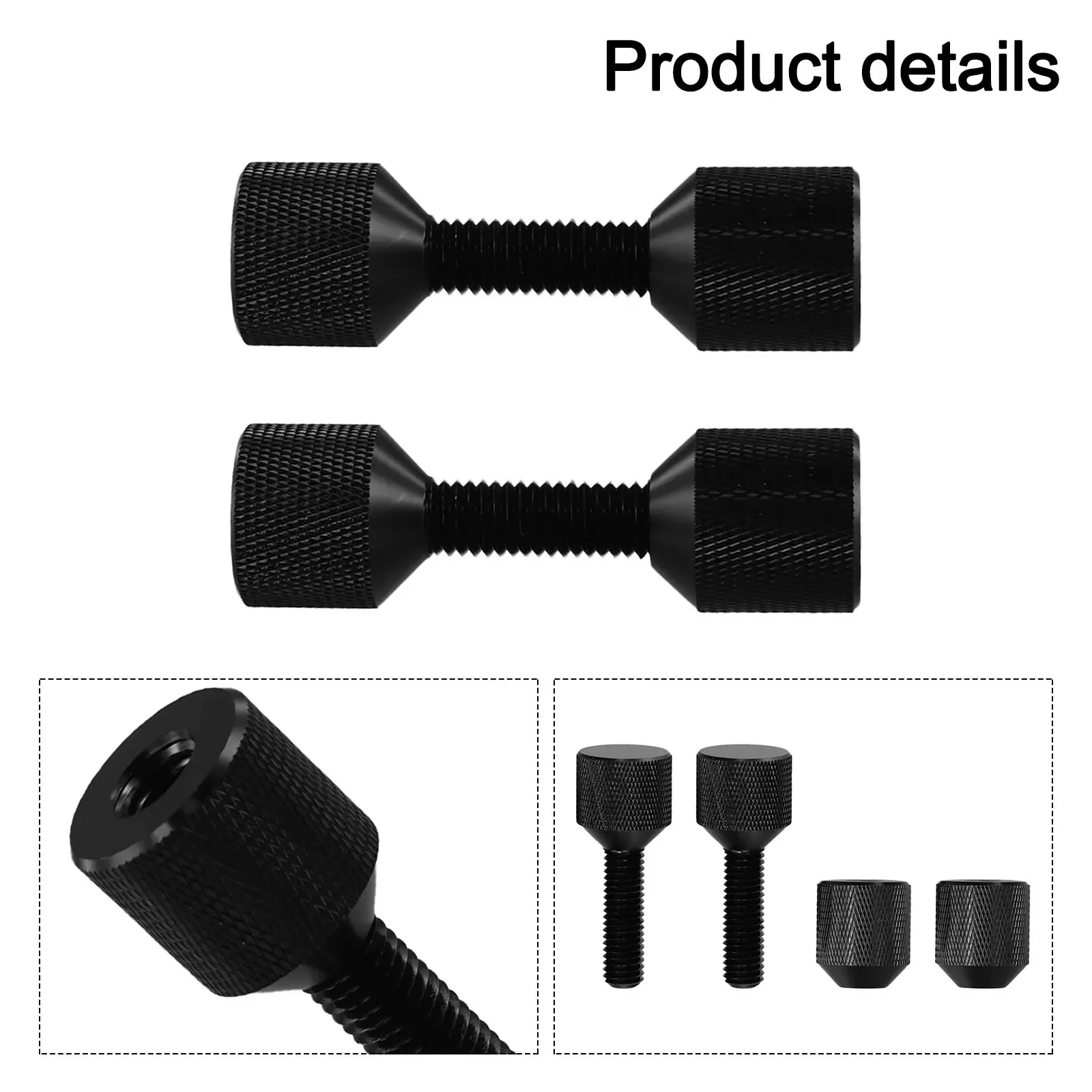 2-Loch-Flansch-Ausrichtungsstift-Stifte Flansch-Ausrichtung 10 cm/3,94 Zoll eloxiertes schwarzes Oxid-Finish für ASME 150LB-Flansche