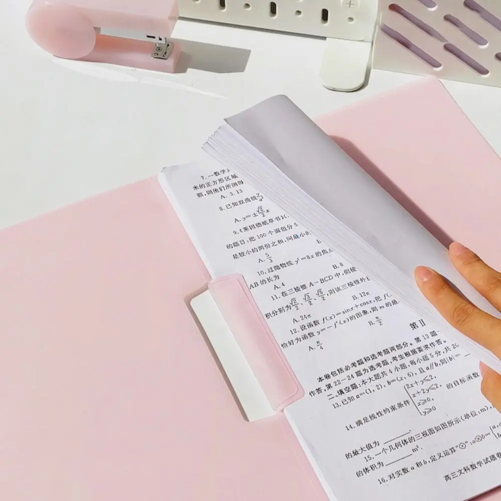 Rotativa A4 Clipboard File Folder, Candy Color, Side Open Contract Clamp, Plastic Loose Leaf File Binder para Alunos e Professores