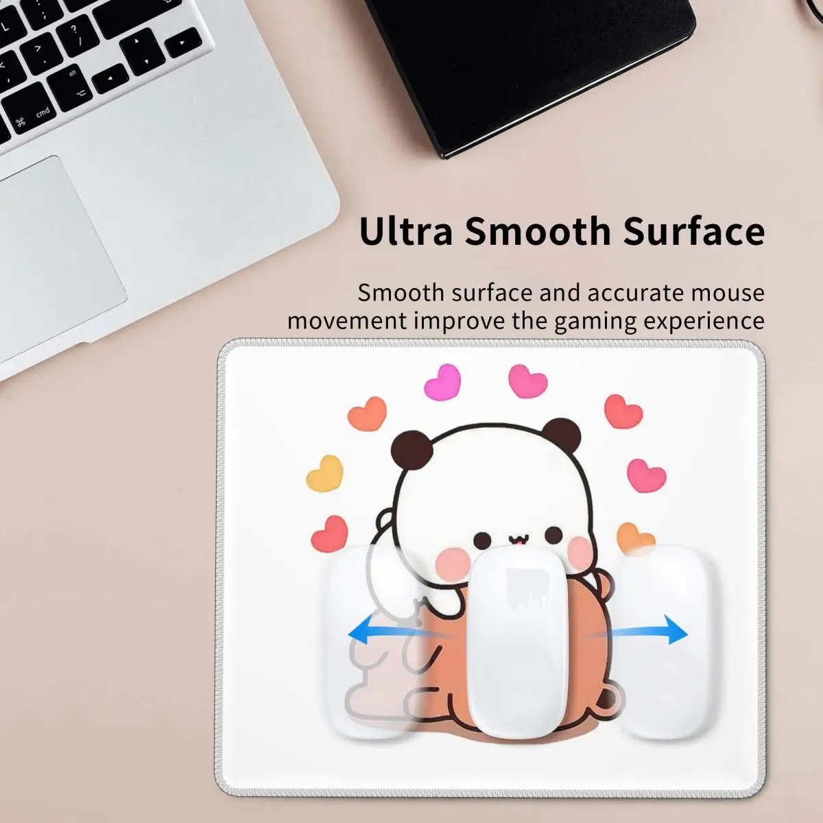

Peach And Goma Bubu Dudu Balloon Mouse Pad Computer Keyboard Mouse Mat Gamer Laptop Desk Mat Office Accessories Table Mats