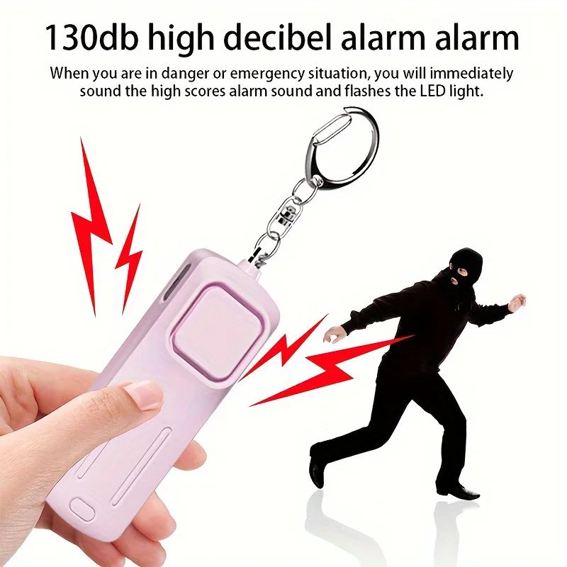 Self Defense Alarm 130dB Anti-wolf Women Security Protect Alert Personal Safety Keychain Scream Loud Emergency Alarm