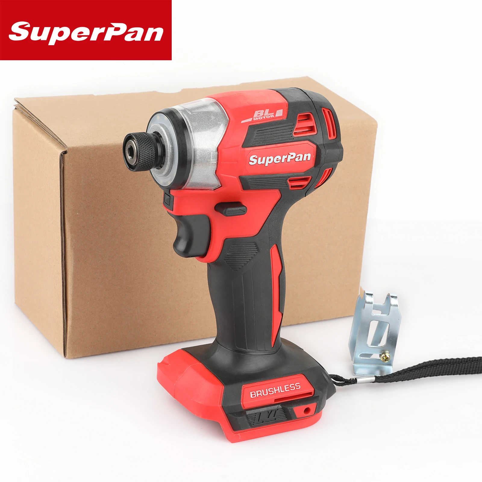 

SuperPan SP173 Аккумуляторная ударная отвертка, 3600 об/мин, 180 Нм, бесщеточный двигатель, Т-образный сверхмощный инструмент для деревообработки и крепления болтов