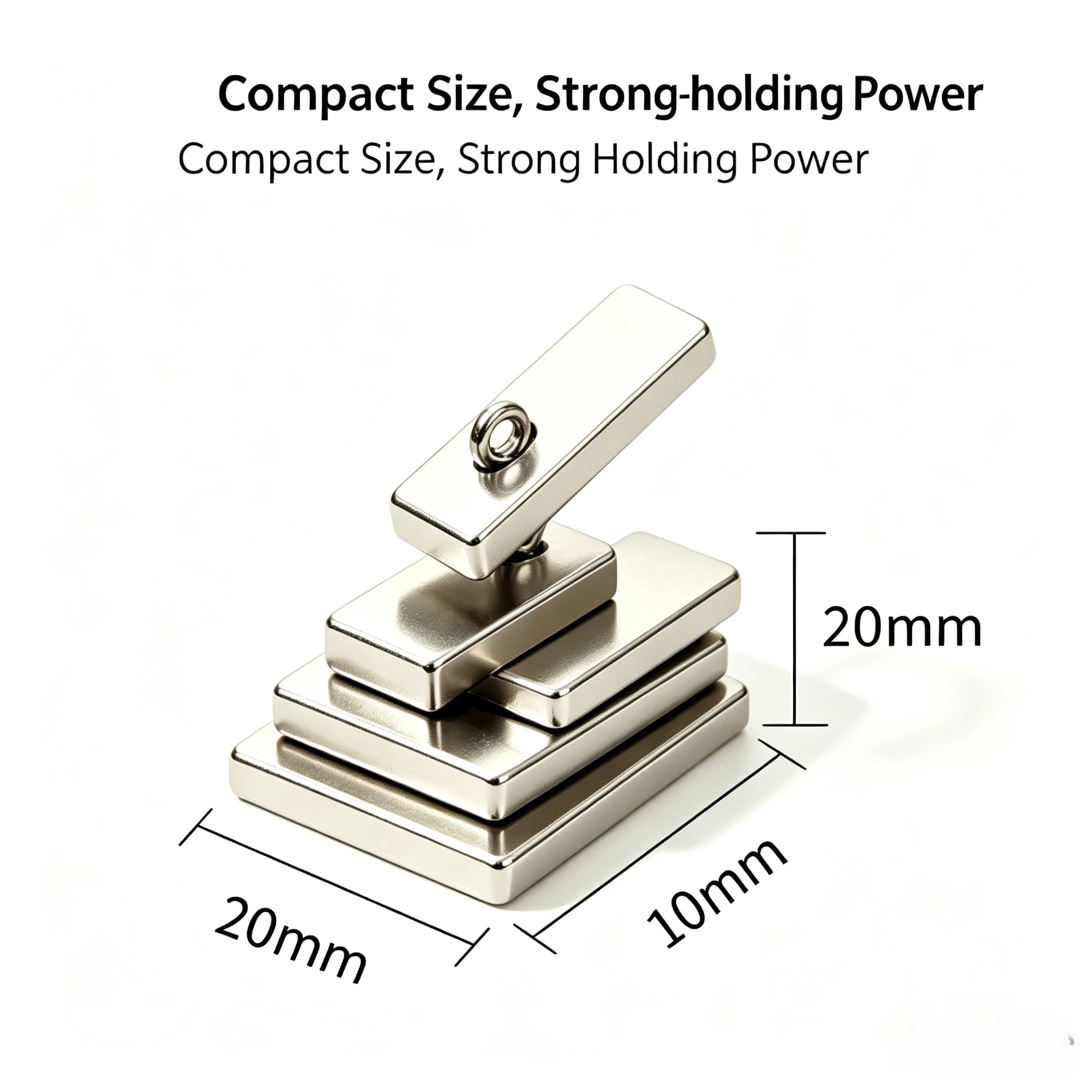 20x10x10mm N35 Super Strong Neodymium Block Magnet Permanent Powerful NdFeB Rare Earth Magnet For DIY Craft Hobby Project
