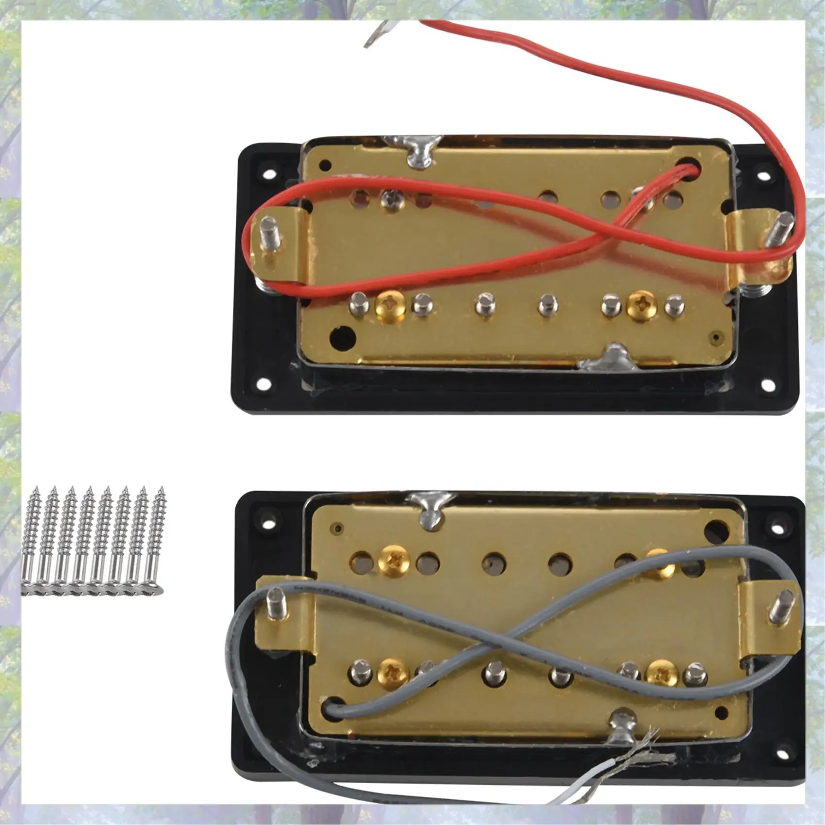 1 مجموعة هامبوكر مزدوجة لفائف التقاطات الرقبة والجسر و 6 قطعة سلسلة الغيتار ضبط أوتاد المفاتيح/مقابض رأس الآلة