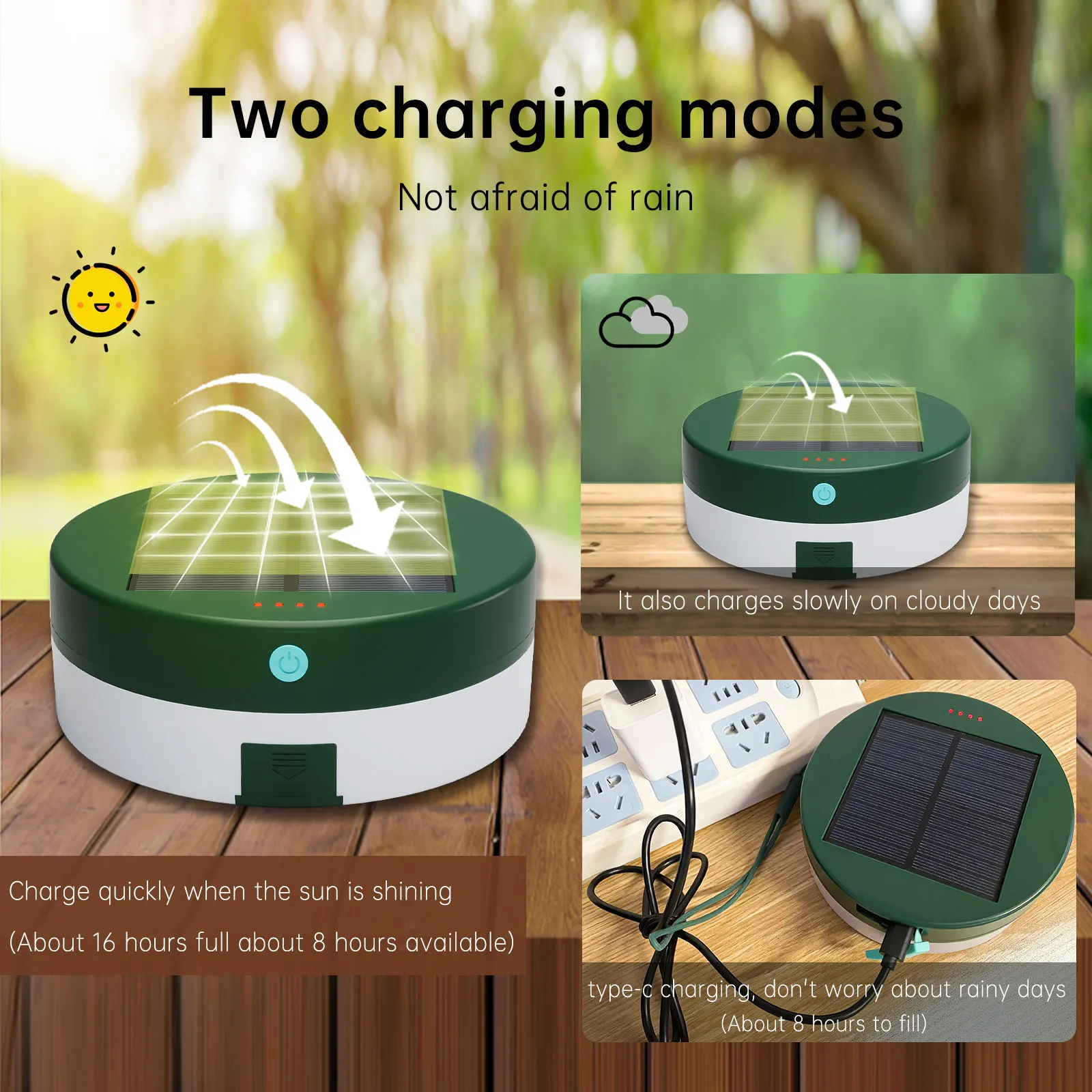 Solar Charging Portable WS2812B Dreamy Color Led String Outdoor  Camping Light Atmosphere Light Small Night Light Waterproof