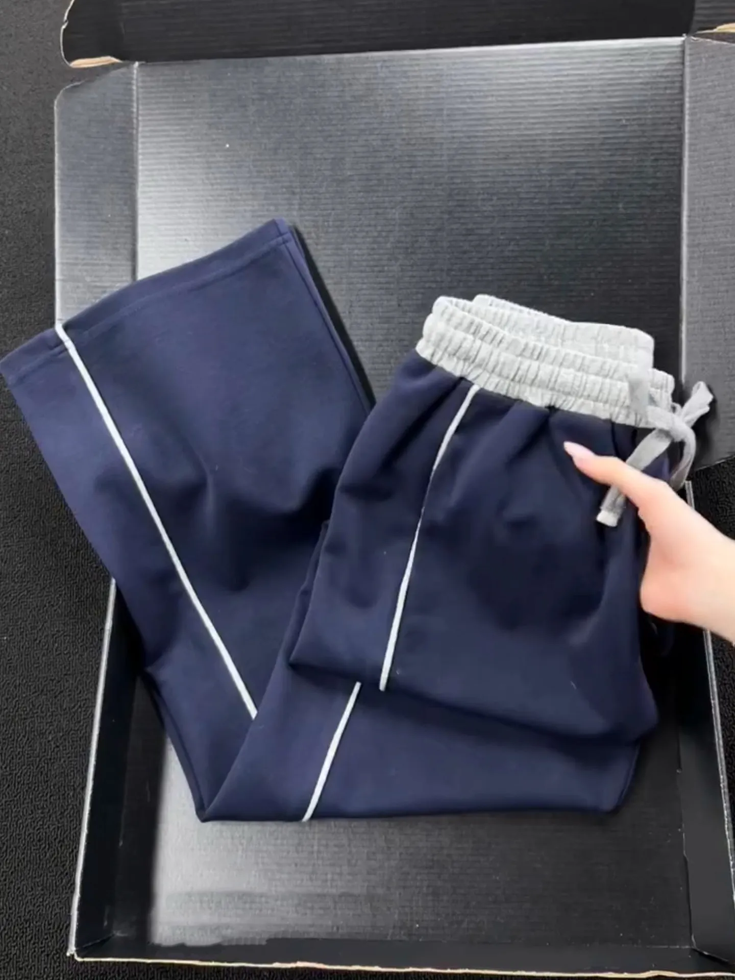 

Trendy Color Blo High Waist Wide Leg Casual Pants Women's Spring Faion Unique Design Loose Fit Versatile Slimming Pants