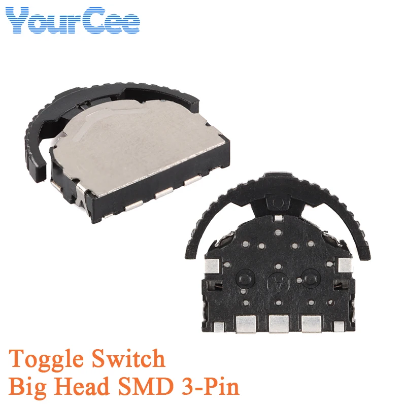 50pcs/1pc Big Head SMD 3-Pin Tripod Thumbwheel Toggle Switch Multi-function Reset SMT 3Pin for Phone MP3 MP4