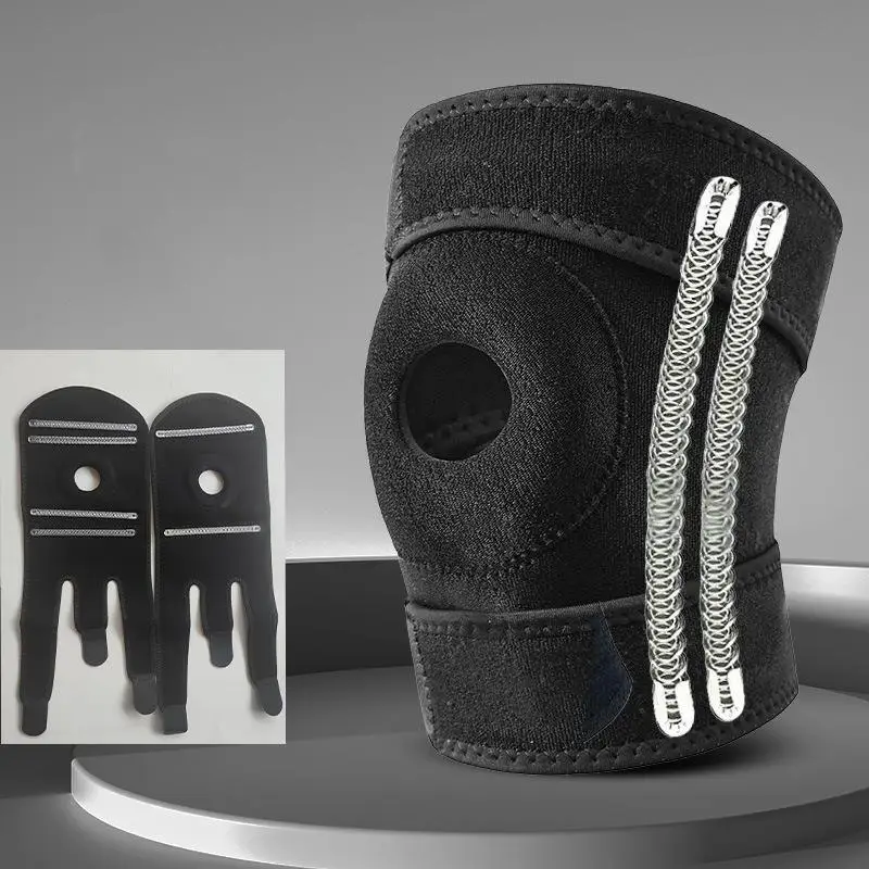 【-】1-peca-de-suporte-ajustavel-para-joelho-com-2-4-molas-de-apoio-para-recuperacao-de-lesoes-no-joelho-seguranca-esportiva-para-homens-e-mulheres