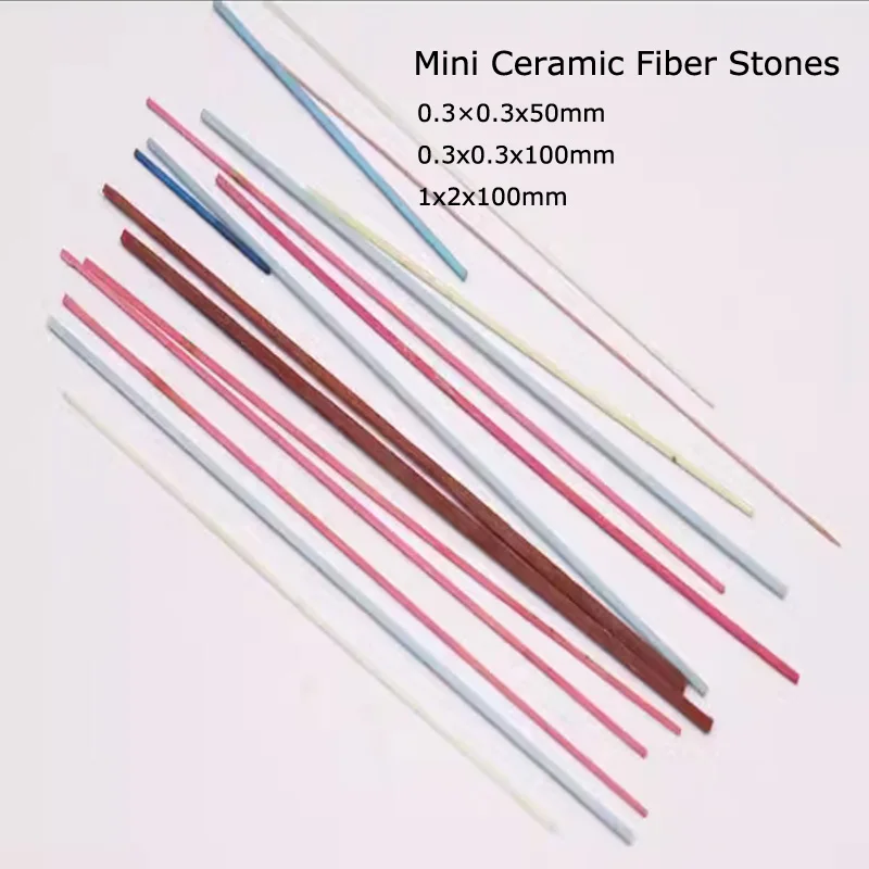 1pcs Japan CERATON Mini Ceramic Fiber Stones Precision Small Oilstone Strips 0.3x0.3x50mm,0.3x0.3x100mm,1x2x100mm