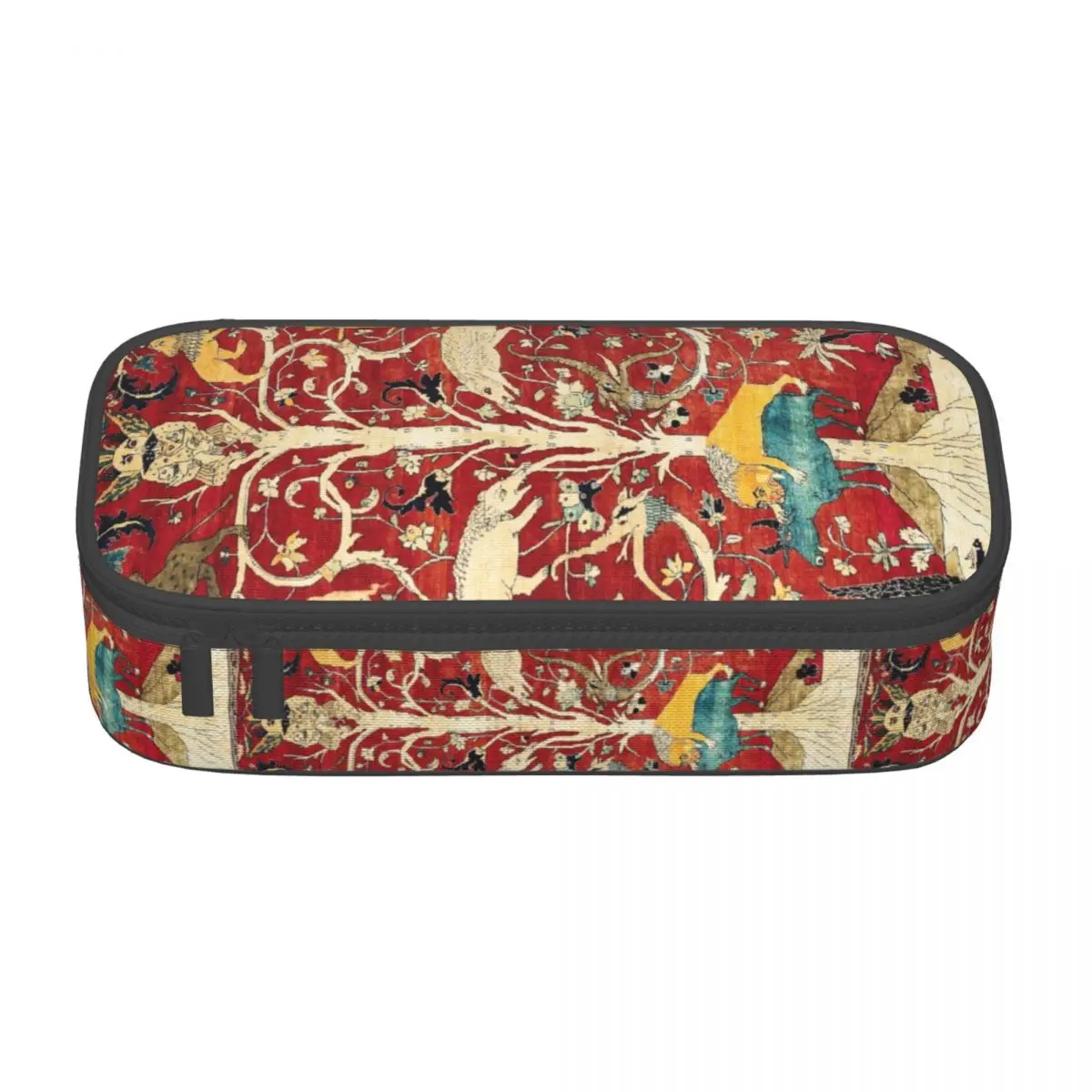 Customized Kawaii Bohemian Silk Antique Persian Rug Pencil Case for Turkish Ethnic Kilim Pencil Pouch School Accessories