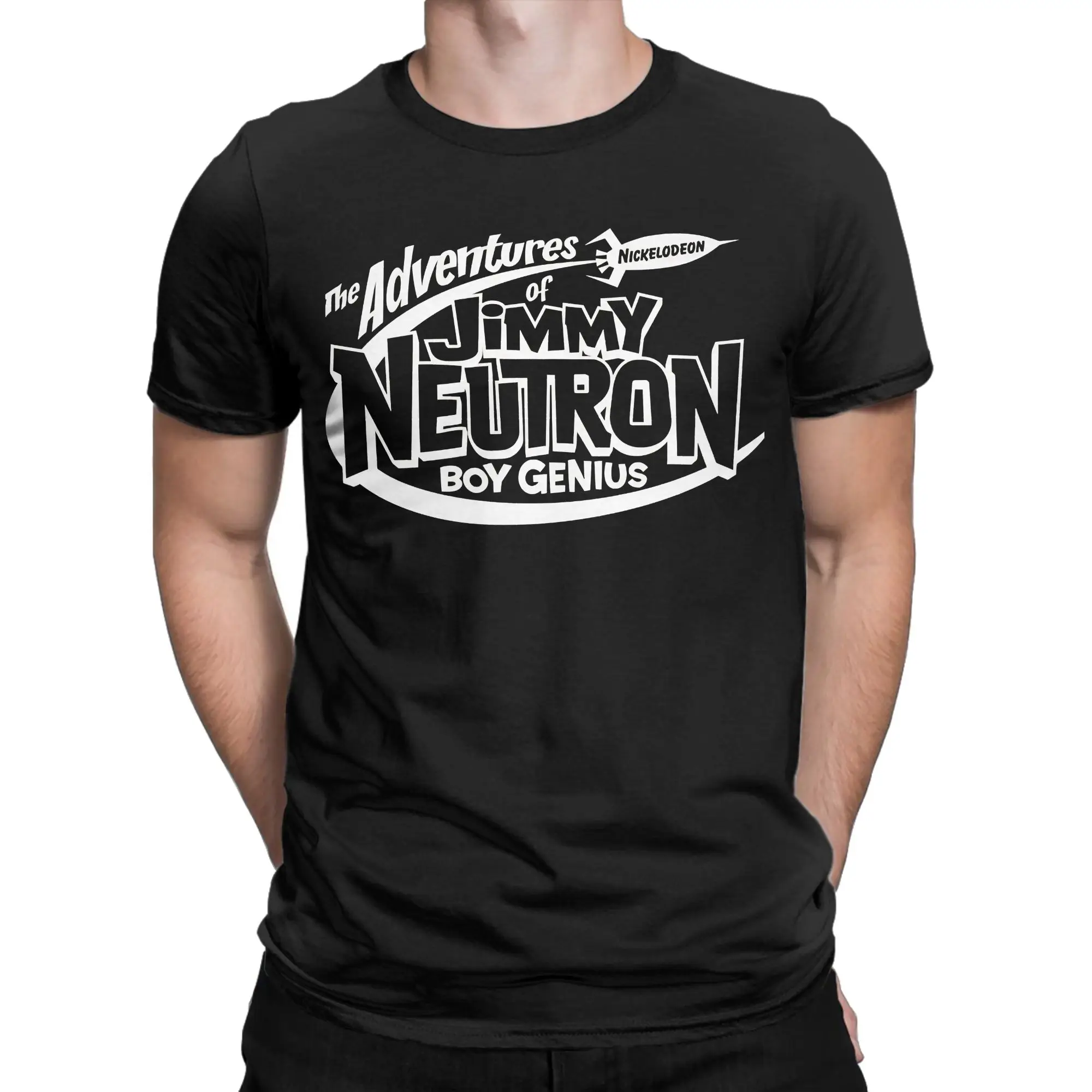 Funny Mad Inventor Classic Jimmy Neutron Graphic 100% Cotton T-Shirt Tops Tees For Men