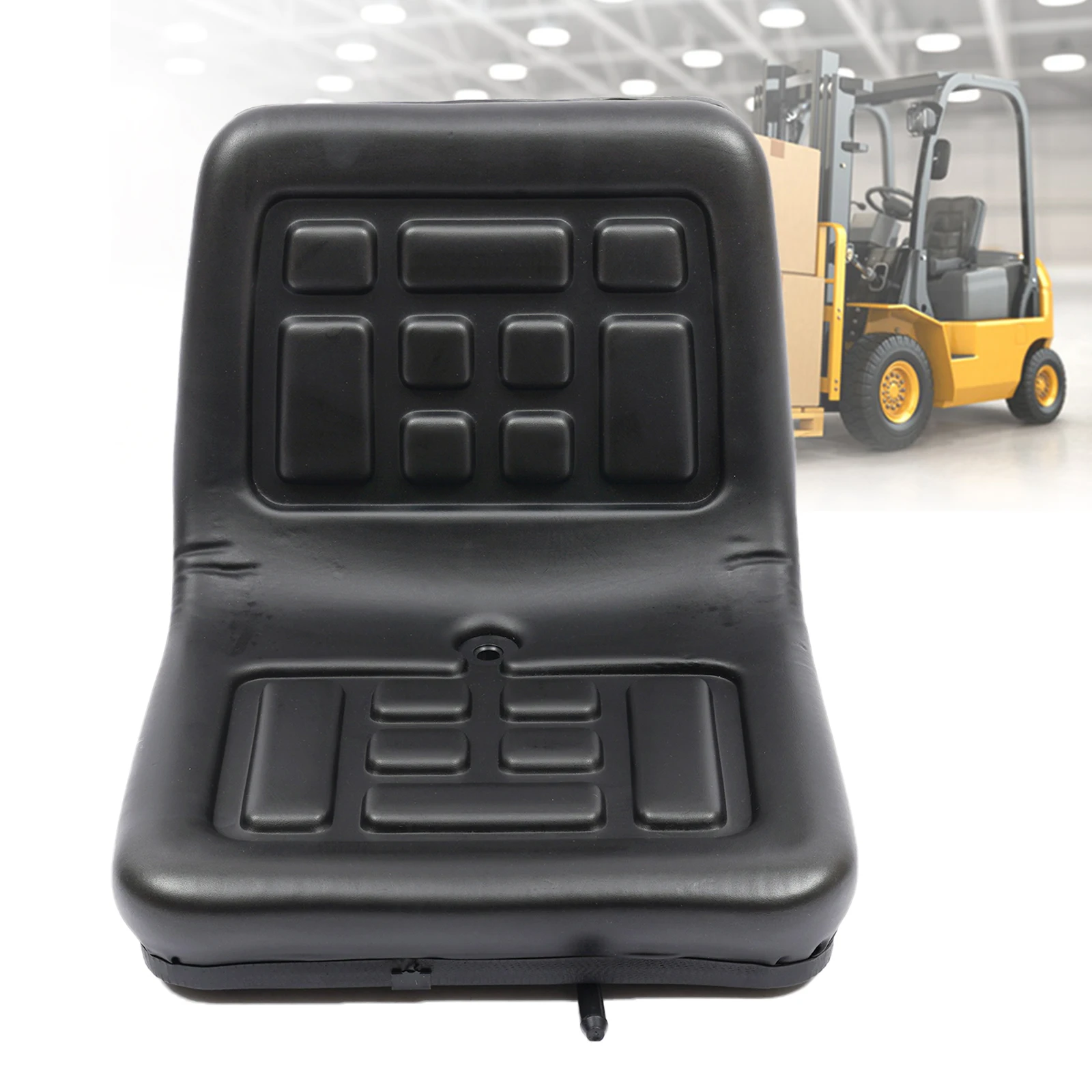 

Tractor Seat Universal Forklift Seat Waterproof PU Material Horizontally Adjustable 36 x 35 x 30 cm Black