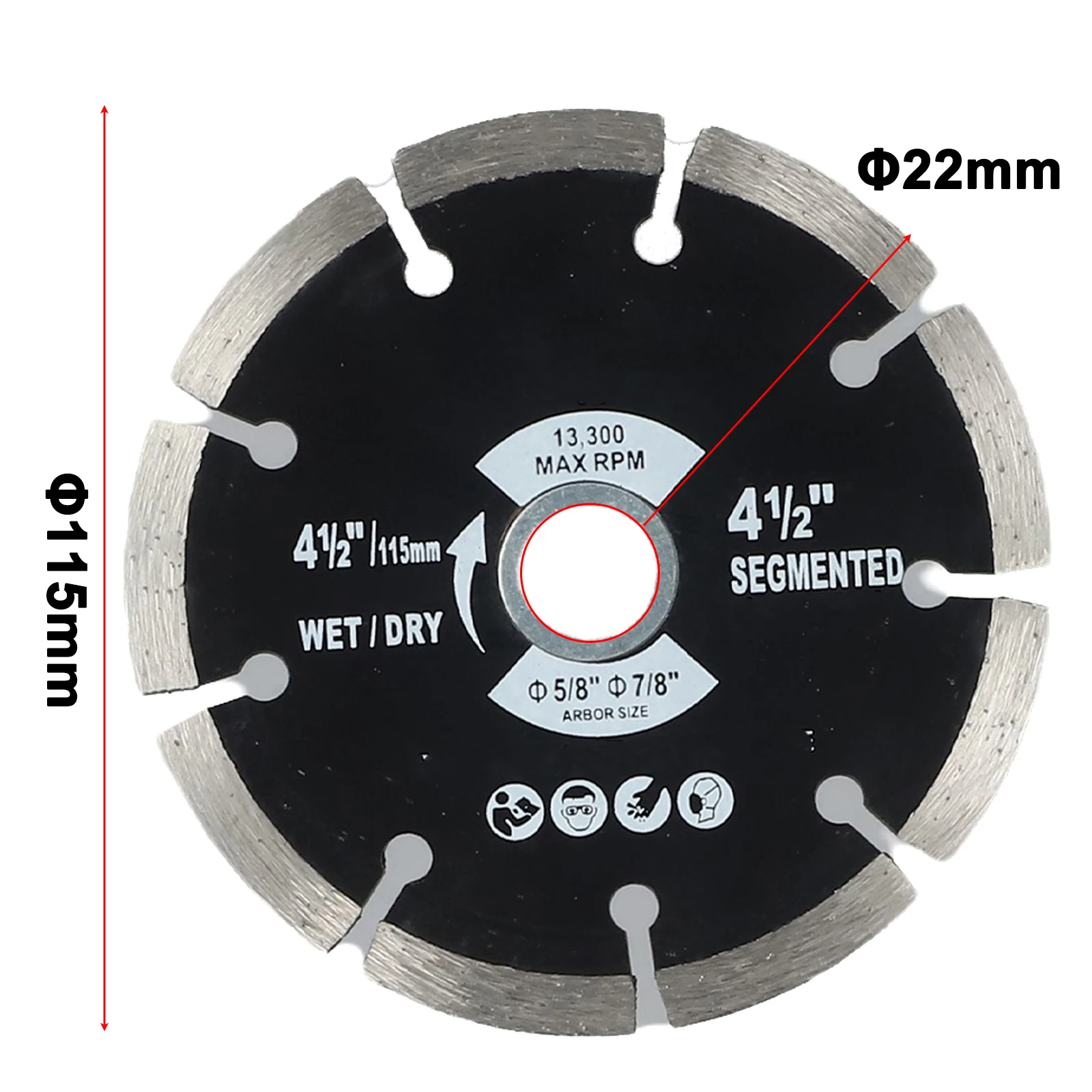 1pc Dia Mond Saw Blade 115mm Stone Cutting Disc Angle Grinder Stone Marble Granite Power Tools Replacement Accessories