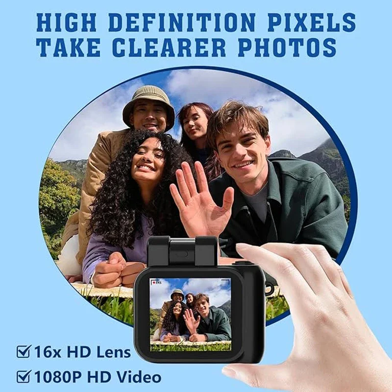 HD 1080P Y4000 Kinder-Minikamera im Monoreflexes-Stil mit Blitzlampe und Batteriedock, tragbarer Videorecorder mit LCD-Bildschirm