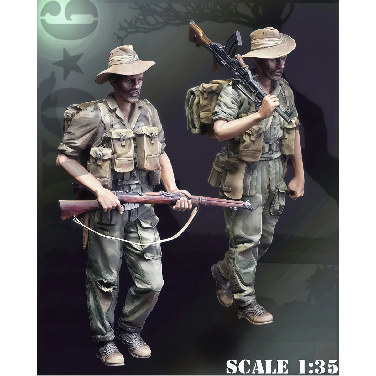 1/35 resin unpainted model kit, military-themed World War II Chindit unassembled and unpainted GK