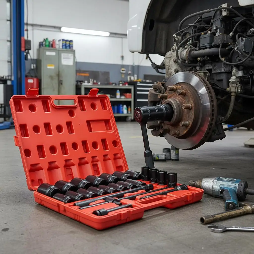 Heavy Duty Drive Tools 3/4" For Vehicle Maintenance Industrial Repair Construction Site, 22 Piece Deep SAE Socket Assortment