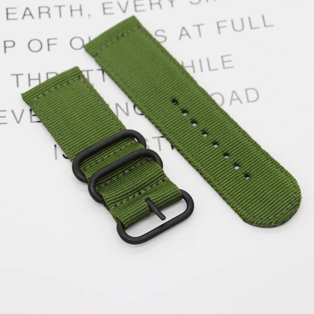 High Quality Nylon Watchband Strap 26mm 28mm Universal Wrist Band Belt Stainless Steel Buckle Accessories Waterproof Sport Band