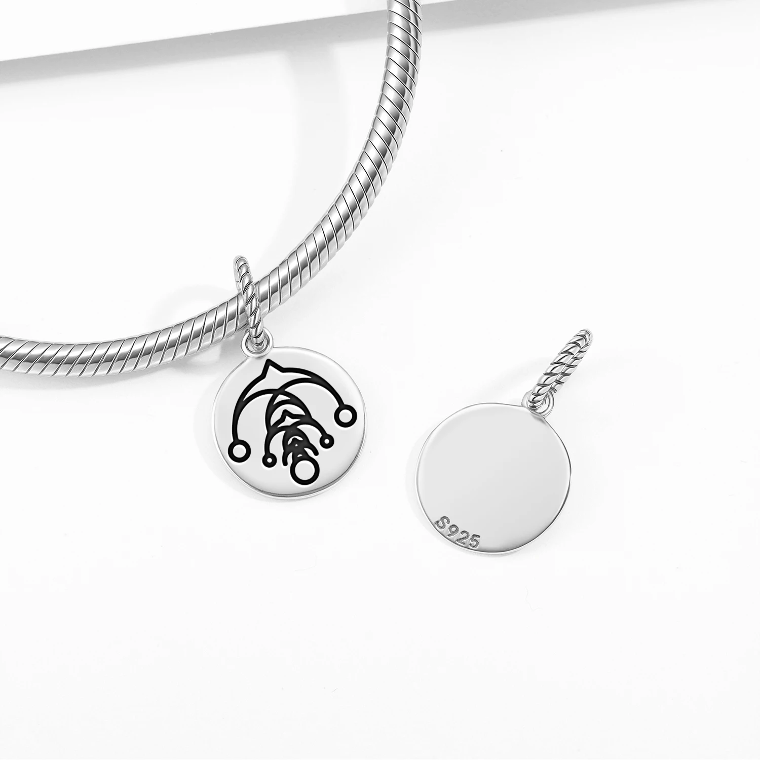 Crop Circles Swallows Pendant 925 Sterling Silver Symbol Charm Bead for Women Bracelet Necklace Jewelry Fashion